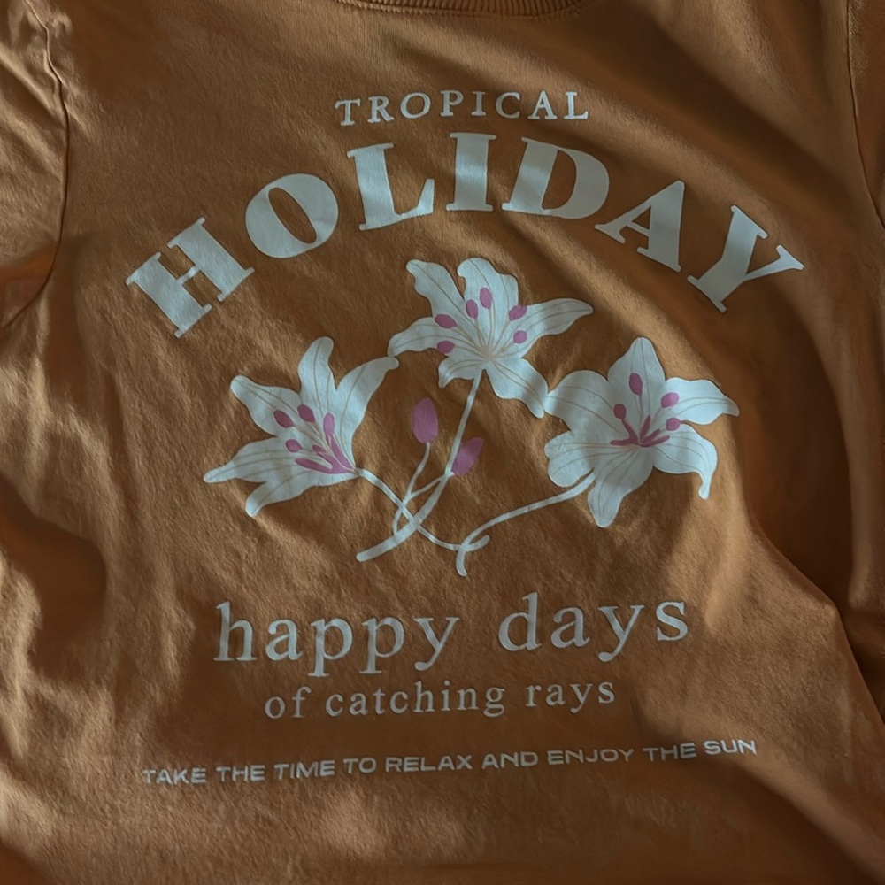 H&M tropical holiday cropped top